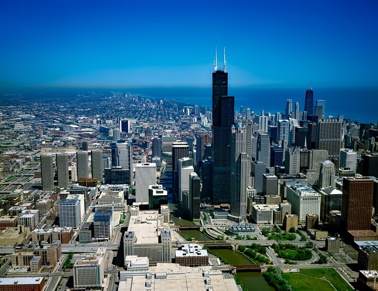 Chicago Skyline including Willis tower