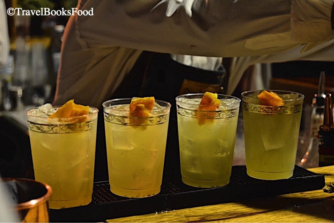 The Waiter preparing Cocktails for all of us. This was vodka based