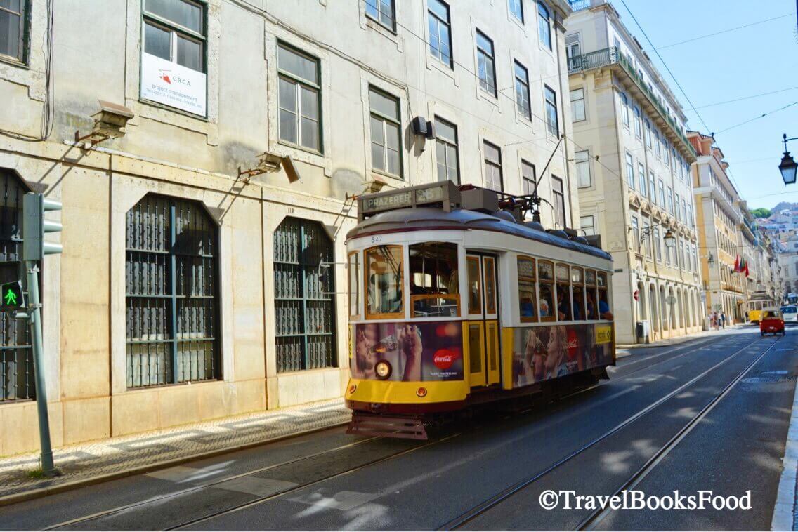 A photo of an operational and famous Tram No 28 in Lisbon