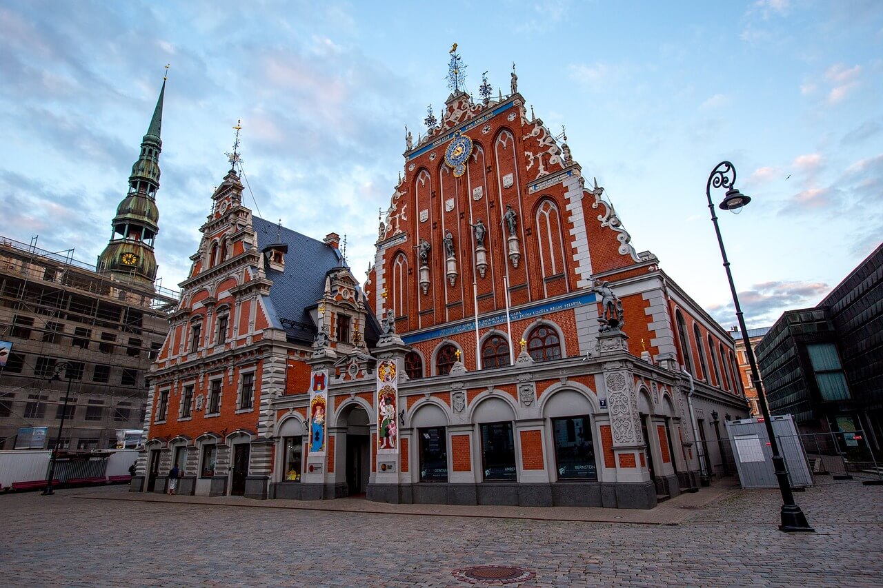 A red building in Riga