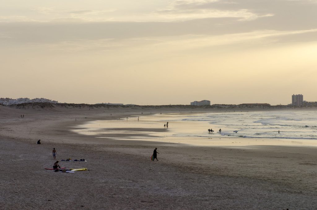 A photo of a sandy beach in Lisbon