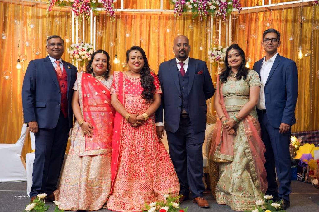 The three sisters with their husbands