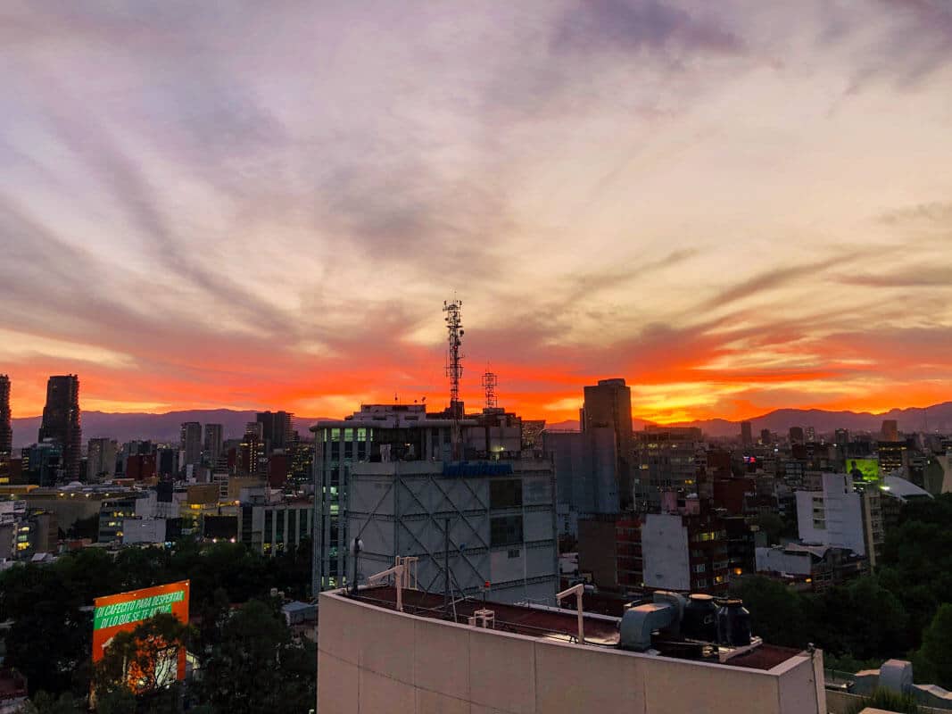 A skyline of Mexico city while living as an expat in Mexico City