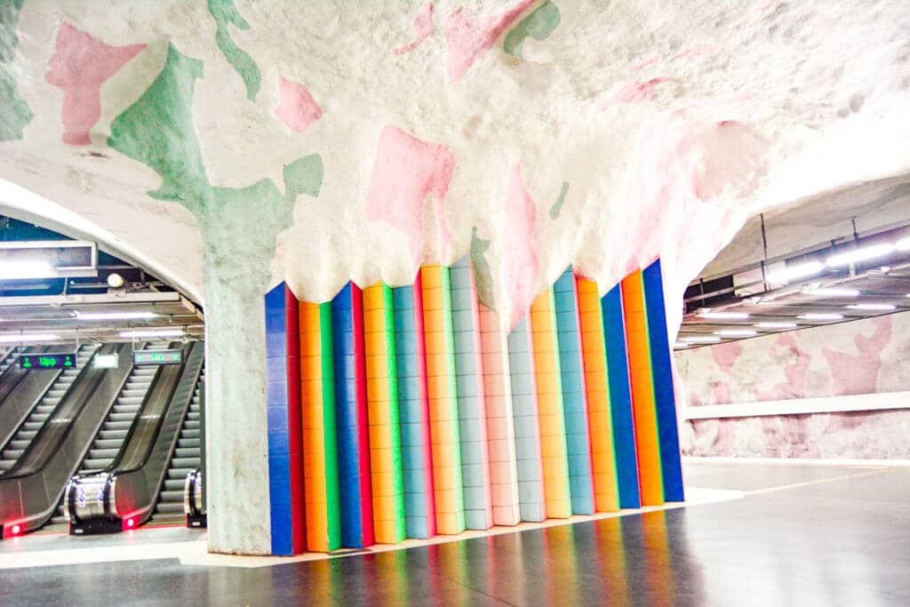 Stockholm has some of the best artwork when it comes to subway stations