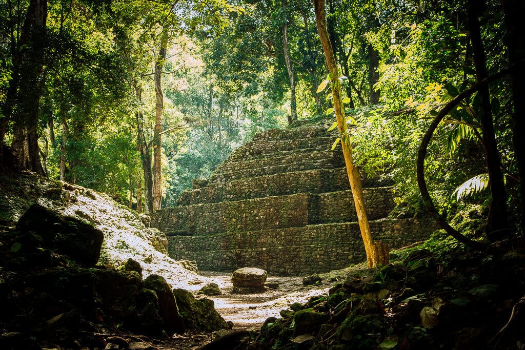 A Mayan ruin in Yaxchilán